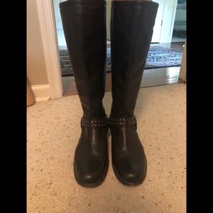 FRYE Phillip Studded Harness Tall Riding Boots